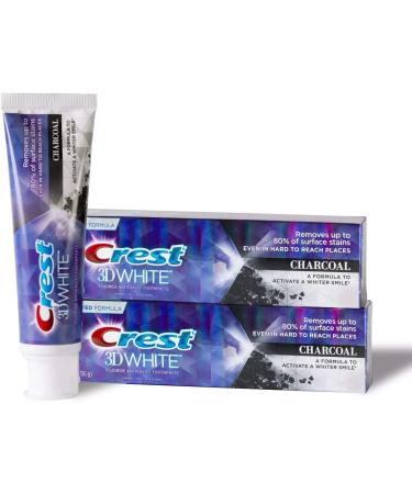 Crest 3D White Charcoal Toothpaste 4.1 Oz (116g) - Pack of 2 - Brighten & Whiten Teeth - Buy Online on GoSupps.com