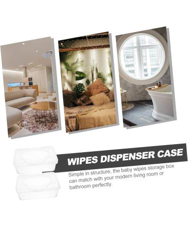 Buy Hoement Transparent Wet Wipes Box - 2 Pieces PP Plastic 19.5x12.5x7.5CM - Ideal for Travel & Home Use - International Shipping Available - Buy Online on GoSupps.com