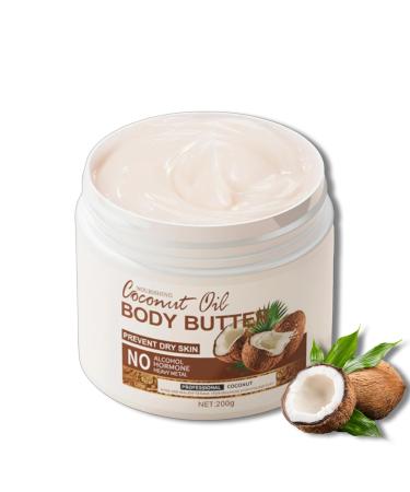 gtalmp Coconut Body Butter for Women & Men, Ultra-Hydrating Body Butter Cream with Coconut Oil, Deeply Nourishes & Soothes Dry Skin for a Smooth, Healthy-Looking Glow (1pack)