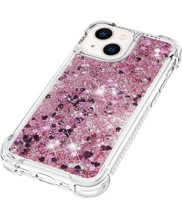 Buy Tivenfezk Nadoli Glitzer Treisand Shell for iPhone 15 Plus - Shockproof Silicone TPU Bumper Case in Ros Gold | Liquid Quicksand Design - International Shipping Available - Buy Online on GoSupps.com