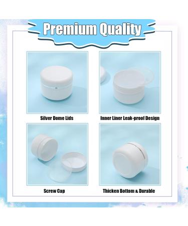 Firtink 10 Pcs Cosmetic Sample Jars 10ml/20ml/30ml/50ml/100ml Empty Refillable Cosmetic Container Pots Travel Jars with Lids Spatulas Tool and Labels for Makeup Creams Lotion Glitter Nail Powder - Buy Online on GoSupps.com