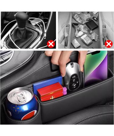 Boutihao Car Seat Storage Box - 2 Piece Leather Organizer for Phones Cups & Essentials (Driver & Passenger) - Buy Online on GoSupps.com