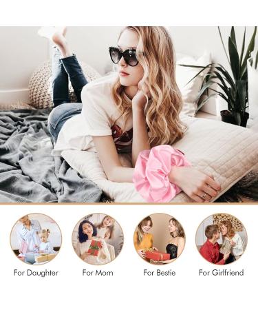 9.5 inch Silk Oversized Scrunchies 3 Pack - Extra Large Satin Hair Ties for Women and Girls - Black Black Black - Buy Online on GoSupps.com