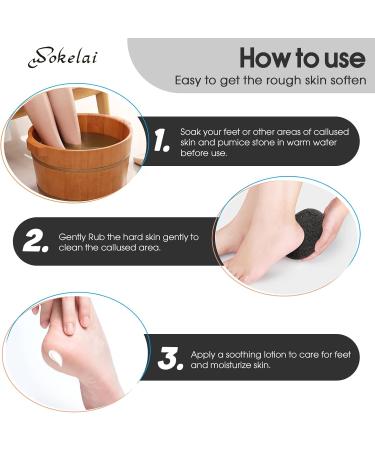 Pumice Stone 2 Pack - Natural Foot Scrubber for Callus Remover and Exfoliation - Buy Online on GoSupps.com
