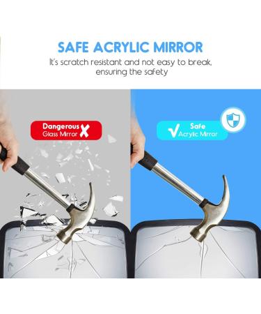 Shop Ansta Baby Car Mirror - 100% Break-Proof 360 Adjustable Wide Angle Back Seat Rear View Mirror for Safe Travel - Buy Online on GoSupps.com