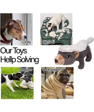 Sedioso Plush Dog Toys 3-Pack | Sweet Squeaky Play Set for Puppies & Dogs of All Sizes - Buy Online on GoSupps.com