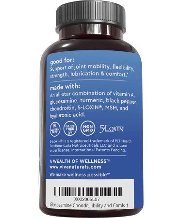 Joint Supplement with Glucosamine, Chondroitin, MSM, Turmeric, Boswellia & Hyaluronic Acid - 90 Capsules for Joint Support, Mobility & Comfort - Buy Online on GoSupps.com