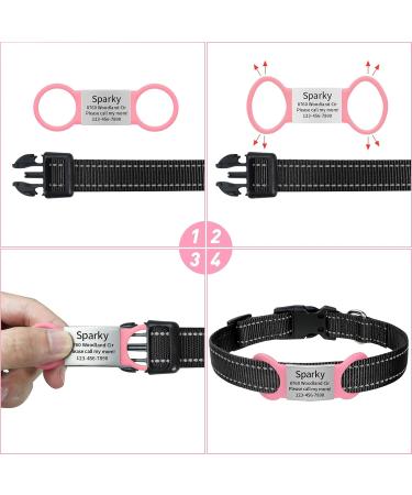 Tagme 2 Pack Personalized Dog Tags for Small & Medium Breeds - Engraved Pink - Customizable Dog ID Tags - Buy Online on GoSupps.com