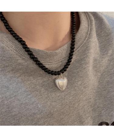 OralGos Fashion Heart Necklace - Dainty Pearl Pendant & Clavicle Chain for Stunning Style | International Shipping - Buy Online on GoSupps.com