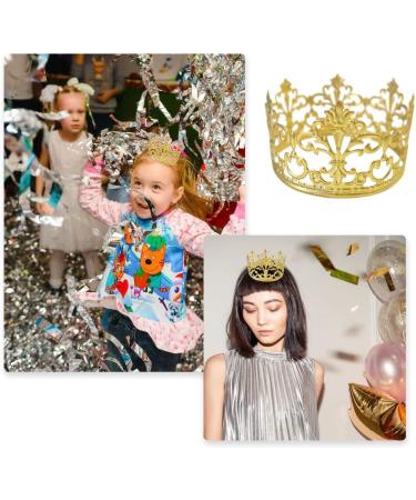 2 PCS Gold Crown Cake Topper Princess Cake Toppers Tiara Cake Decoration Ornaments Crown Cake Toppers for Wedding Birthday Cake Decoration - Buy Online on GoSupps.com