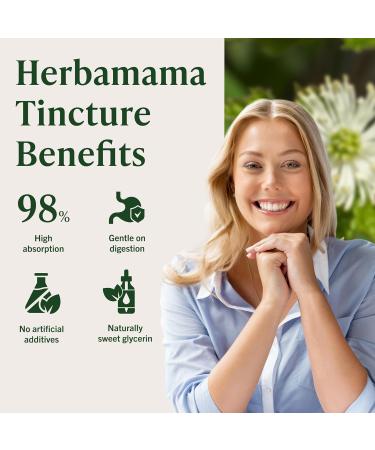 HERBAMAMA Goldenseal Root Tincture - Vegan Immune & Respiratory Support with Goldenseal Herb Extract Drops - Non-GMO Alcohol & Sugar-Free Liquid Immunity Supplement 84-Day Supply 4 Fl Oz (Pack of 1) - Buy Online on GoSupps.com