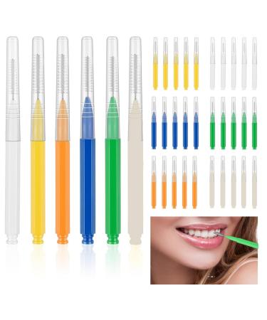 60 pieces of interdler brushes interdental brushes tooth cleaning gaps dental brushes toothpicks with taste interdental cleaner interdental brush brush toothbrush gap rooms