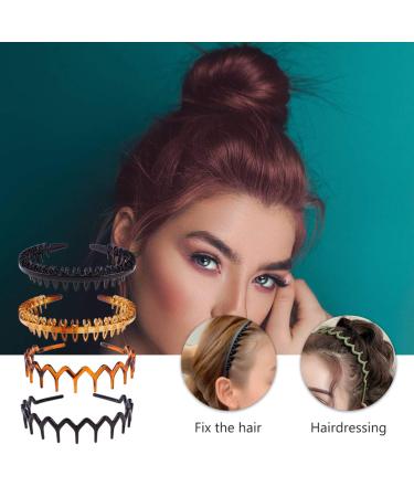 FRCOLOR 4Pcs Zig Zag Plastic Shark Tooth Hair Comb Headbands for Women & Girls - Stylish Hair Accessories - Buy Online on GoSupps.com