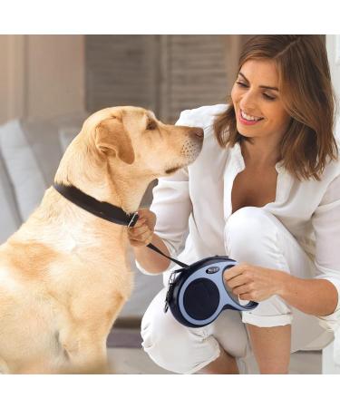 New Classic Retractable Dog Leash for Dogs up to 15kg - Ultra Strong 5m Belt with 360 Guiding & Braking - Black - International Shipping - Buy Online on GoSupps.com