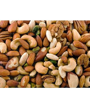 Farm Fresh Nuts Dry Roasted Deluxe Mixed Nuts with Himalayan Salt - 1lb Pack - Almonds, Brazil Nuts, Cashews, Pecans & Pistachios - Premium Quality Snack Mix - Buy Online on GoSupps.com
