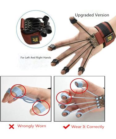 SHXJHXC Finger Exerciser & Hand Grip Strengthener with Alpha Gripz Trainer for Wrist Therapy & Forearm Strength (Red) - Buy Online on GoSupps.com