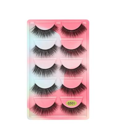 UAMOU 50/100/200 pairs Eyelashes faux mink lashes natural 3d mink eyelashes volume false lashes in bulk cilios Cheerfully (Color : G501 Size : 50 Boxes)