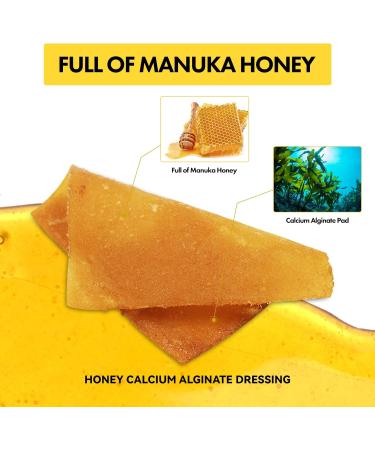 DILUMAMED Manuka Honey Calcium Alginate Dressing 2x2 (Pack of 6) for Wound Care - Ideal for Cuts, Skin Tears, Burns, Pressure Sores, Diabetic Ulcer - Buy Online on GoSupps.com