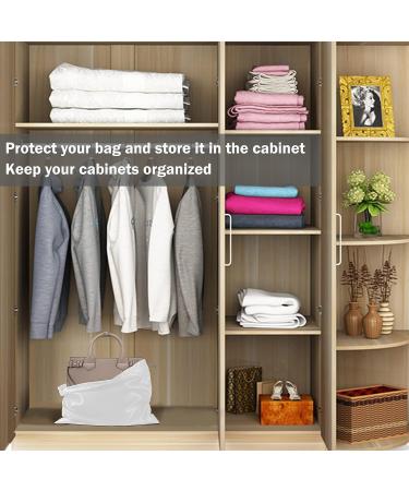 6 Pack White Silk Dust Bags for Handbags, Purses, Shoes, and Boots - Dustproof Drawstring Travel Storage Pouch - 19.6 x 15.7 inches - Buy Online on GoSupps.com