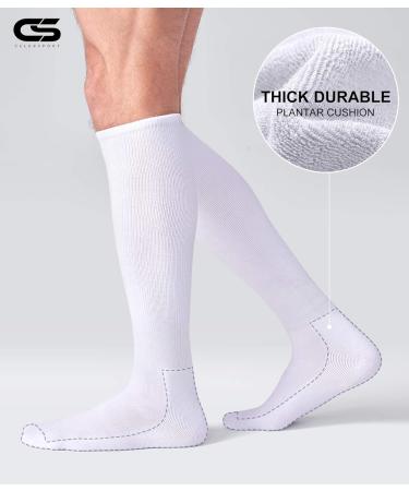 Celersport Multi-Sport Tube Socks - White (2 Pack) | Youth & Adult Sizes - Buy Online on GoSupps.com
