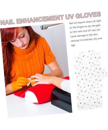 FOMIYES 8 Pairs Nail Gloves Uv Gloves for Gel Manicures Uv Lamp Glove for Gel Nails Gel Nails Gloves Nail Art Accessories Hand Covers Fingerless Polyester Light Miss - Buy Online on GoSupps.com