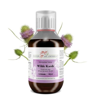 Wild Card of Tincture (alcohol -free) - 150ml Dipsacus Fullonum drop 1: 4 extract top premium quality made in Austria vegan syrup 150 ml (1 Pack)