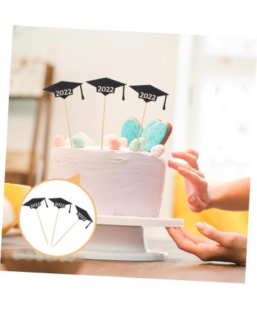 Vaguelly 30pcs 2022 2022 Cake Inserts Cake Ornament Cupcake Topper Capacillos Para Cupcake Graduation Cap Decorations Mini Paper Cups Graduation Cake Decor Baking Paper Bamboo Stick - Buy Online on GoSupps.com