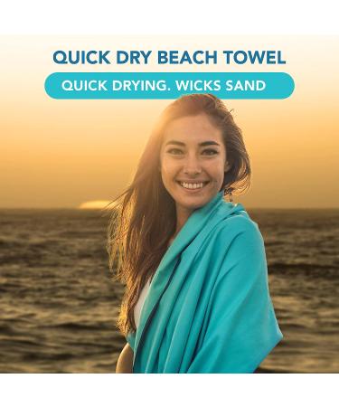 Youphoria Microfiber Travel Towel - Fast Drying & Lightweight | Mint/Gray, Large 32x72 - Buy Online on GoSupps.com