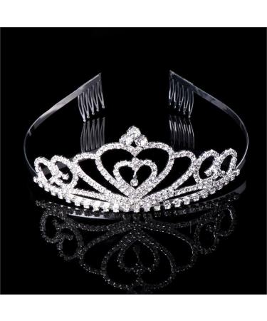 Bride Wedding Rhinestones Hair Side Comb Crystal Hair Pieces Girls Women Daily Hair Accessories Heart Crystal Headpiece - Buy Online on GoSupps.com