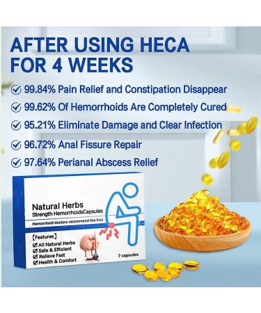 Heca Natural Herbal Strength Hemorrhoid Capsules - 3 Box Pack - Effective Hemorrhoid Relief for Men and Women - Buy Online on GoSupps.com