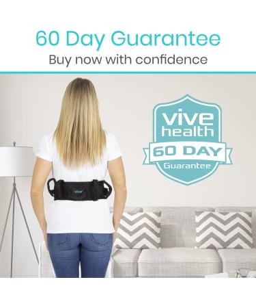 Vive Transfer Belt with Handles - Medical Nursing Safety Gait Patient Assist - Bariatric Elderly Pediatric Handicap - Occupational Physical Therapy - Quick Release Metal Buckle - Buy Online on GoSupps.com
