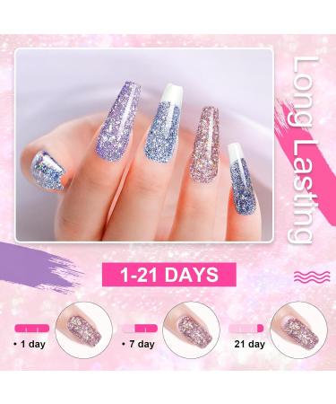 INGPING Glitter Gel Nail Polish Set - 6 Sparkly Colors for Women DIY Nail Art - Dazzling Diamond Varnish - Soak Off UV LED - 8ml - Buy Online on GoSupps.com