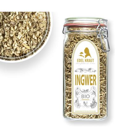 Organic ginger cut in the premium glass - Ginger Organic 600G |Noble herb - 100% natural - premium spices & spice blends - free of any additives - controlled biological cultivation ...