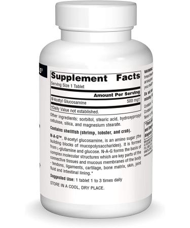 Source Naturals N-A-G 500 mg - 120 Tablets | Boost Joint Health & Support - Buy Online on GoSupps.com