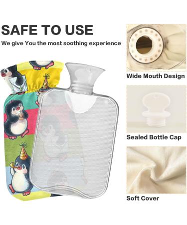 Cute Penguin Hot Water Bottle with Cover - 2L Pain Relief & Hand Warmer | Ideal Birthday Gift - Buy Online on GoSupps.com
