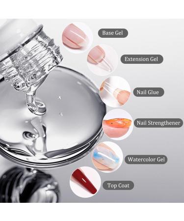 HERBENJOY Builder Gels 5 In 1 Nail Extension Gel 15ml Pink Strengthening Gel Base Gel Color Gel Nail Polish Foundation Gel Rhinestones Glue Gel For Nail Art (05 Clear) - Buy Online on GoSupps.com