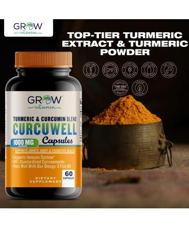 CURCUWELL High-Potency Curcumin & Turmeric Blend | Joint & Cognitive Support | Natural Inflammatory Relief - 30 Day Supply - Buy Online on GoSupps.com