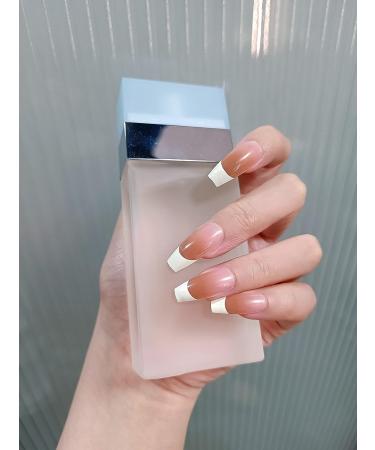 24 Pcs French Press On Nails with Nail Glue - Professional Long Acrylic Design for Women and Girls - Buy Online on GoSupps.com