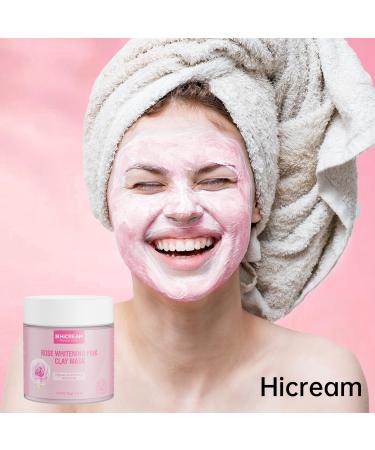 Rose Clay Facial Mask - Reduce Blackheads Kaolin & Collagen Gentle Moisturizing Skincare for Women & Men - 5.29 oz - Buy Online on GoSupps.com