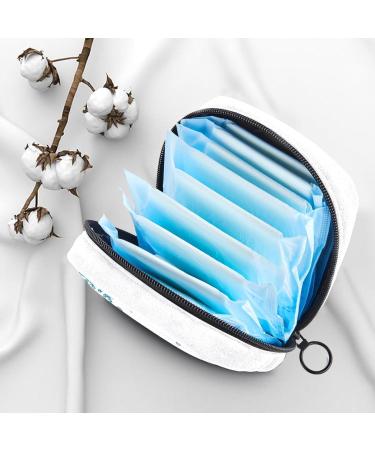 GIAPB Sanitary Napkin Storage Bag | Period Tampon Makeup Pad Pouch | Blue Snowflakes Color - Buy Online on GoSupps.com