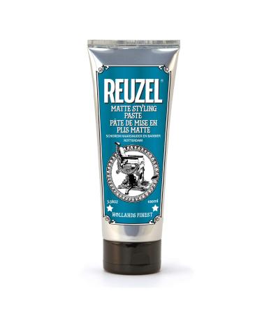 Reuzel Matte Styling Paste - Medium, Pliable Hold - Adds Thickness, Fullness, and Texture to The Hair - Contains Moisturizing Oils - Easy to Use - No Shine - Water-Soluble for Easy Rinsing - 3.38 Oz