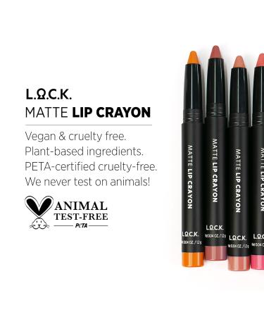 L.O.C.K. Matte Lip Crayon 02 Pale Pink - Long Lasting Velvet Soft Matte Lipstick | International Shipping Available - Buy Online on GoSupps.com