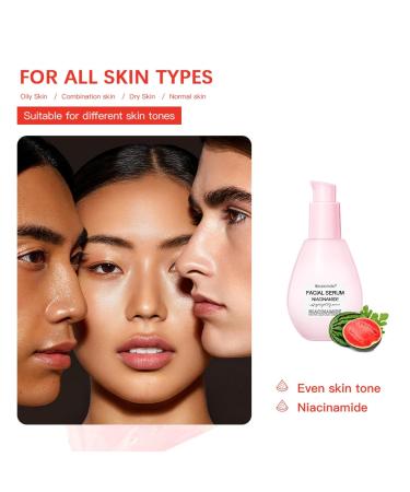 Niacinamide Brightening Serum with Hyaluronic Acid | Moisturizing Lightweight Facial Serum & Pre-Makeup Lotion (2.64oz) - Brighten & Hydrate Your Skin - Buy Online on GoSupps.com