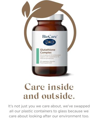 BioCare Glutathione Complex | Zinc & Selenium for Antioxidant Support | with Molybdenum and Reduced Glutathione | Suitable for Vegetarians and Vegans - 30 Capsules - Buy Online on GoSupps.com