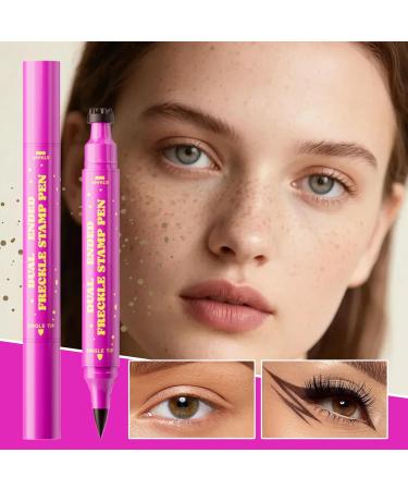 Yidueace Fake FrecklesMakeup Dots Marker Waterproof 2 in 1 Fake Freckles Stamps Eyeliner Long Lasting Beauty Tool for Women and Girls Daily Makeup - Buy Online on GoSupps.com