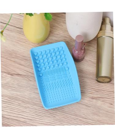 Brush Cleaner 1pc Brush Cleaner Makeup Brush Cleaner Mat Cleaning Pad Makeup Remover Scrub Board Blue Brush Cleaning Pad Makeup Brush Cleaning Tool - Buy Online on GoSupps.com