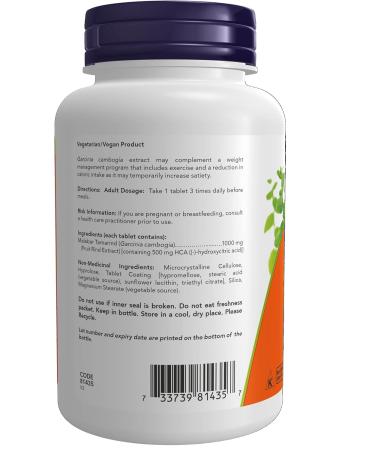 Now Foods Garcinia 1 000mg 50% HCA 120tab - Buy Online on GoSupps.com
