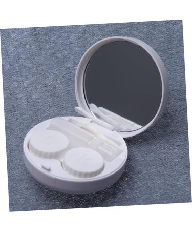 Buy SOLUSTRE 1pc White Contact Lens Case with Mirror - Perfect for Travel & Eye Care - Buy Online on GoSupps.com