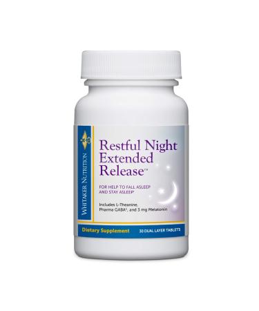 Dr. Whitaker Restful Night Extended Release Melatonin Sleep Aid Helps You Fall Asleep and Stay Asleep Longer with Dual-Layer Extended Release Technology 30 Tablets (30-Day Supply) 30 Count (Pack of 1)