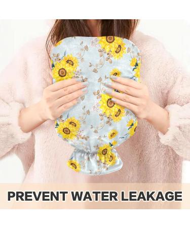 Buy Hot Water Bottle 2L with Sunflower Cover - Pain Relief for Hands & Feet - Winter Essentials - Buy Online on GoSupps.com